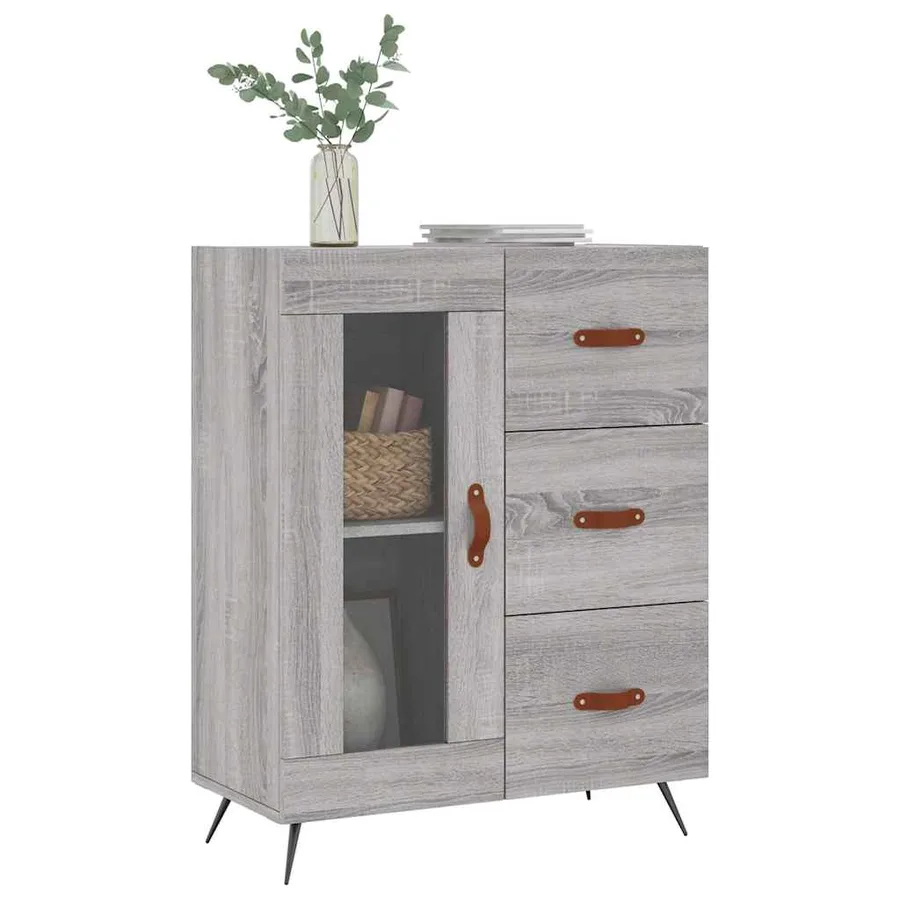 Buffet sonoma gris 69,5x34x90 cm bois d'ingénierie - 3