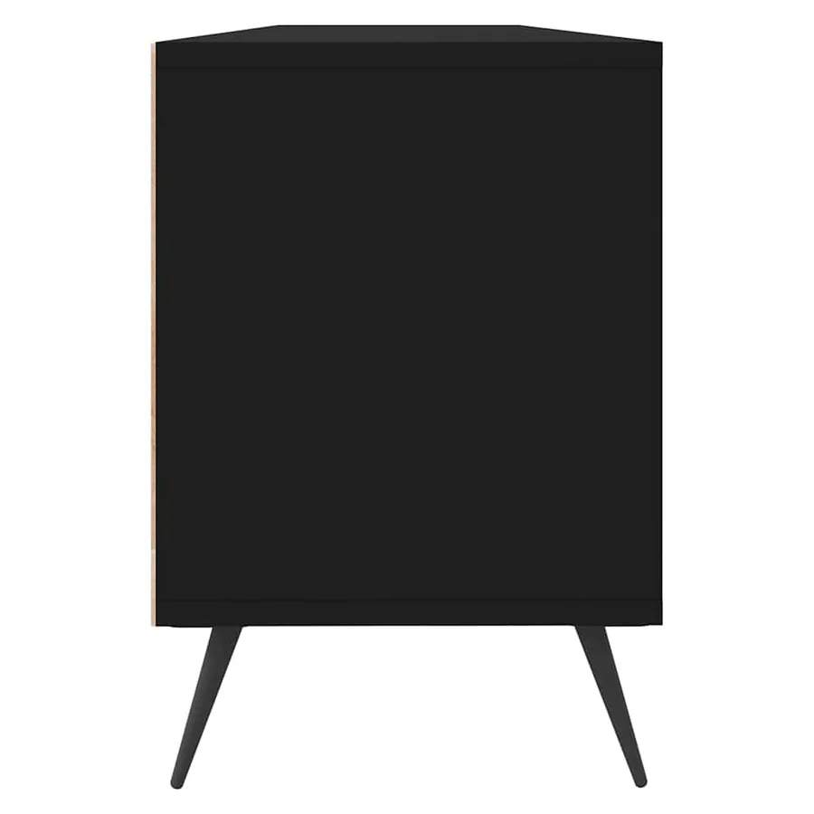 Meuble TV noir 150x30x44,5 cm bois d'ingénierie - 7