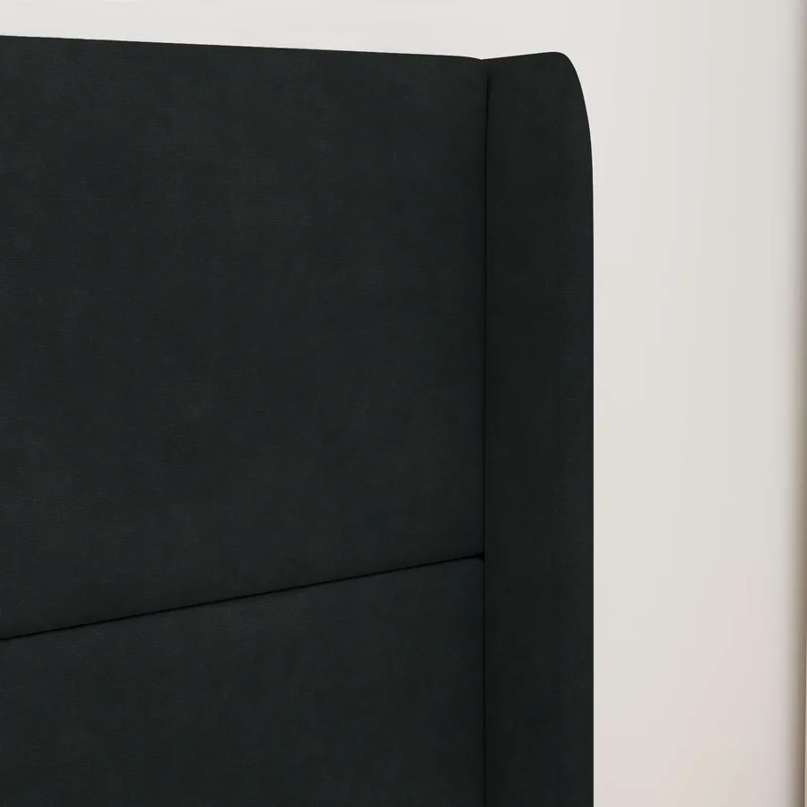 Oreille de tête de lit Noir 80 x 16 x 4 cm Velours - 4