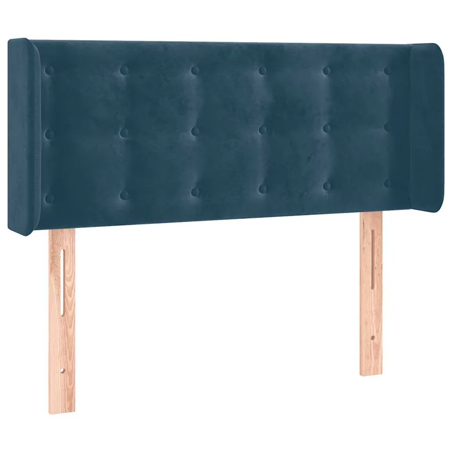 Tête de lit à LED Bleu foncé 83x16x78/88 cm Velours - 3