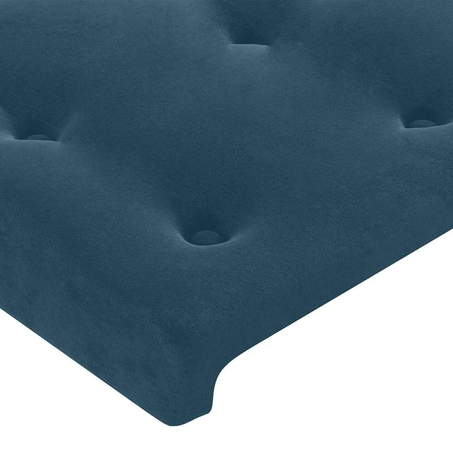 Tête de lit à LED Bleu foncé 83x16x78/88 cm Velours - 5