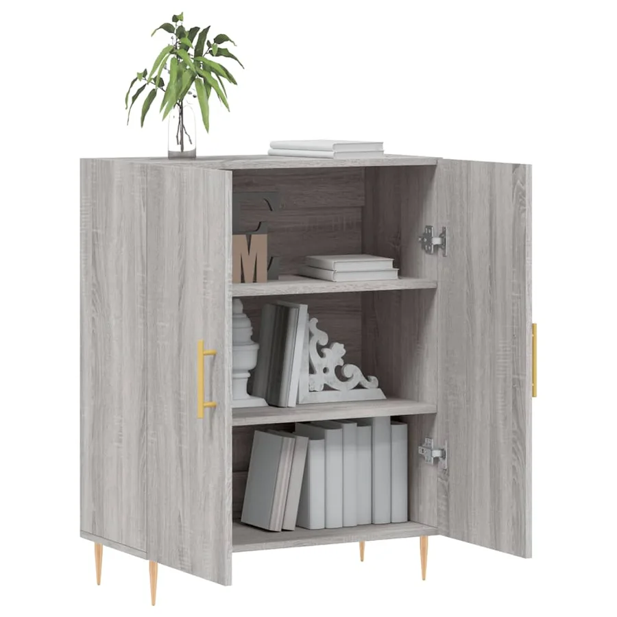 Buffet sonoma gris 69,5x34x90 cm bois d'ingénierie - 4