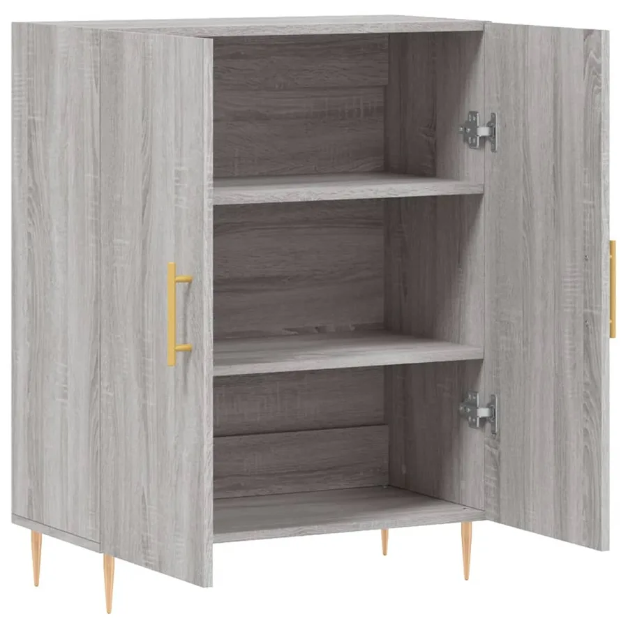 Buffet sonoma gris 69,5x34x90 cm bois d'ingénierie - 6