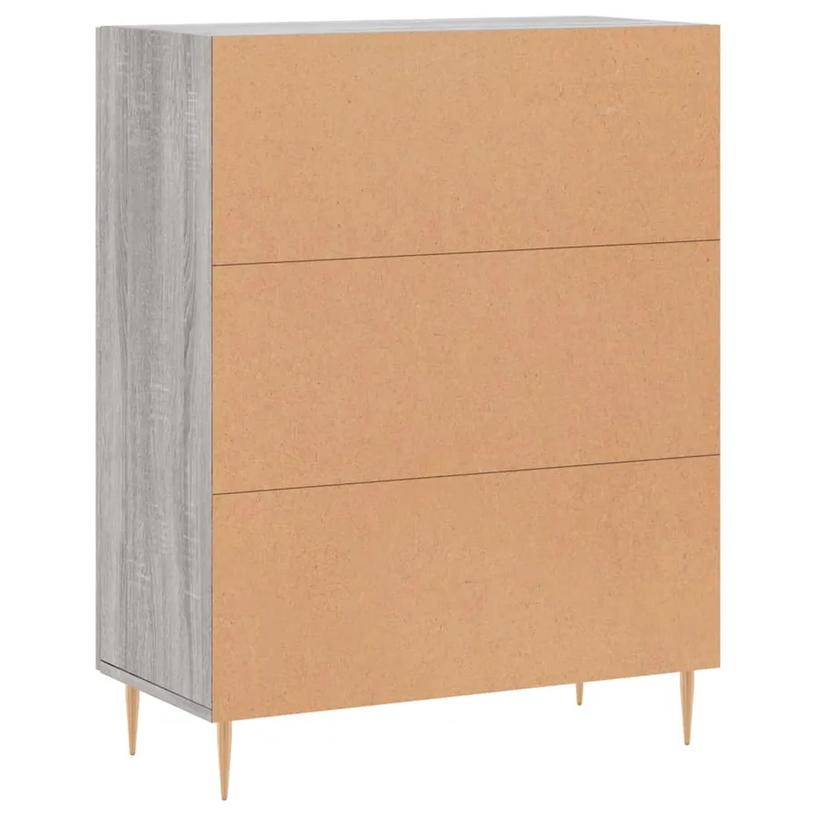 Buffet sonoma gris 69,5x34x90 cm bois d'ingénierie - 8