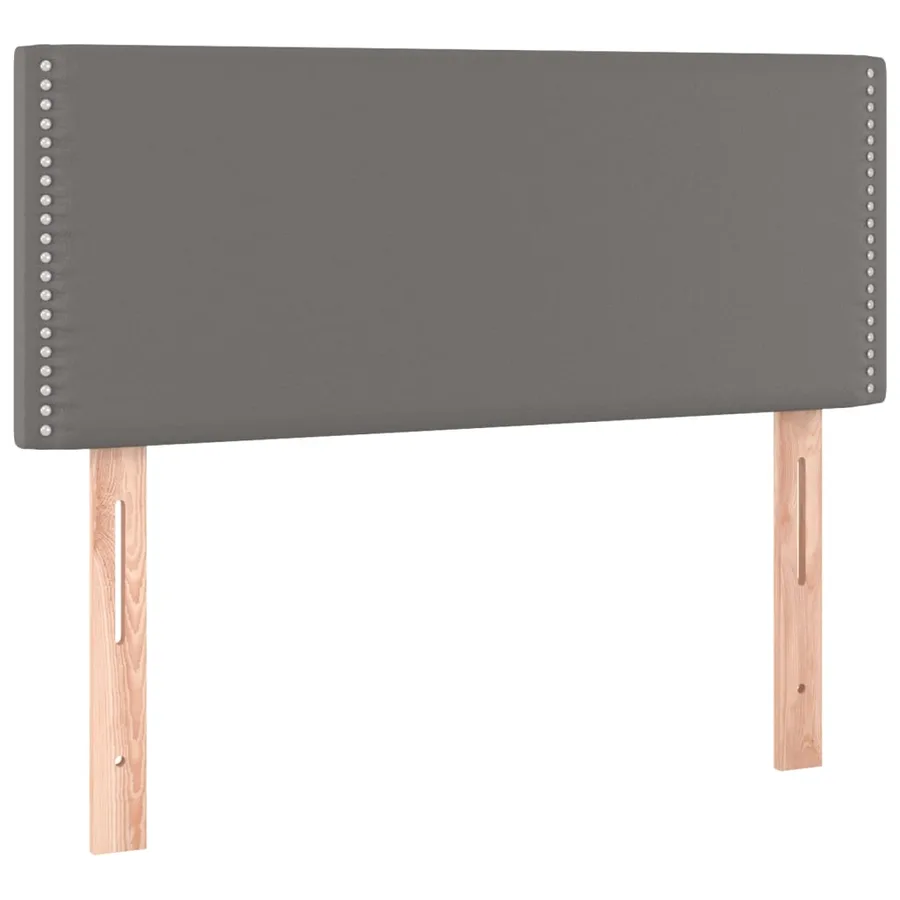 Sommier à lattes de lit avec matelas Gris 80x200 cm Similicuir - 6
