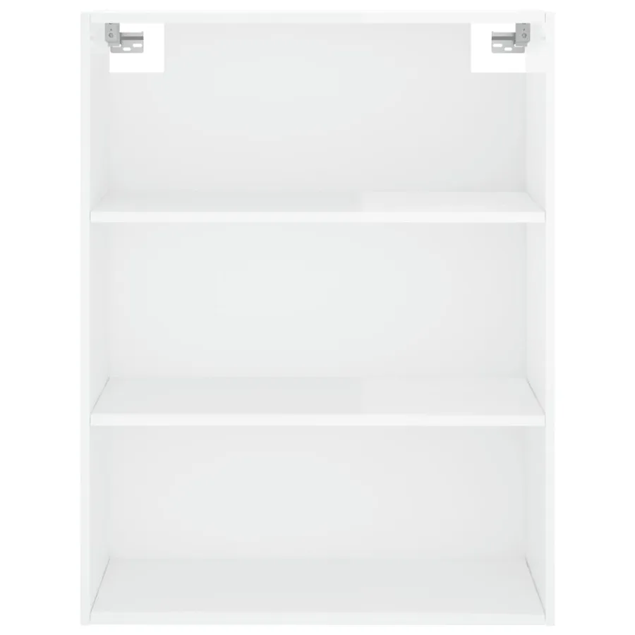 Buffet haut Blanc brillant 69,5x34x180 cm Bois d'ingénierie - 6