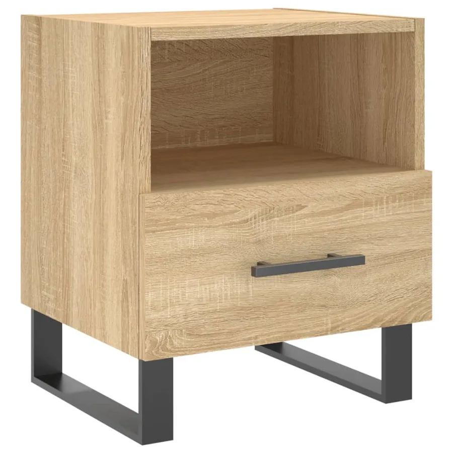 Table de chevet chêne sonoma 40x35x47,5 cm bois d’ingénierie - 2