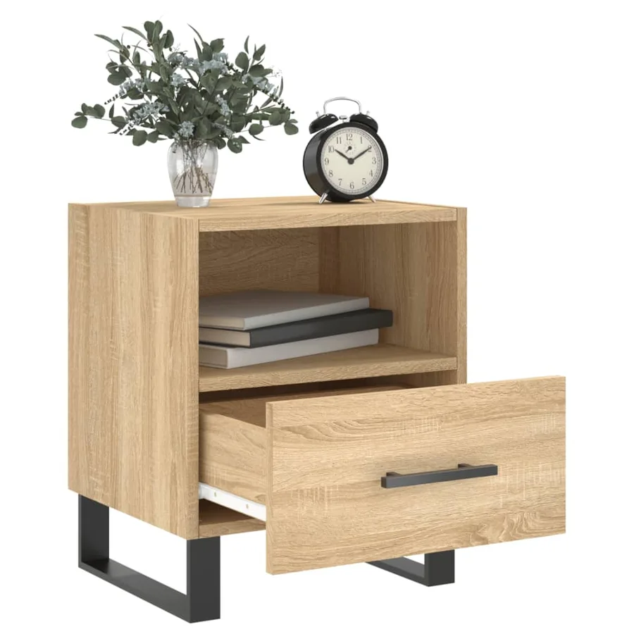 Table de chevet chêne sonoma 40x35x47,5 cm bois d’ingénierie - 7