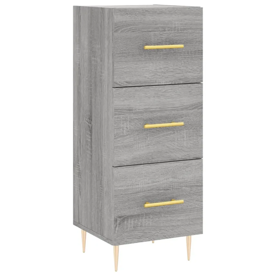 Buffet Sonoma gris 34,5x34x90 cm Bois d'ingénierie - 2