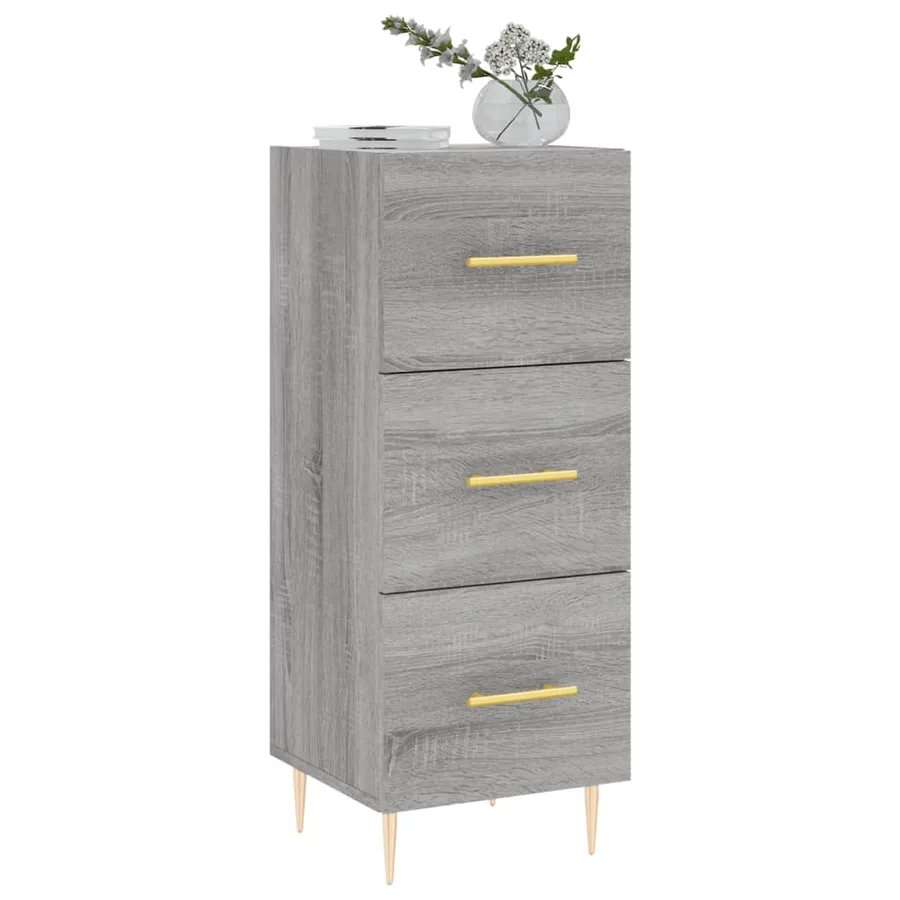 Buffet Sonoma gris 34,5x34x90 cm Bois d'ingénierie - 3