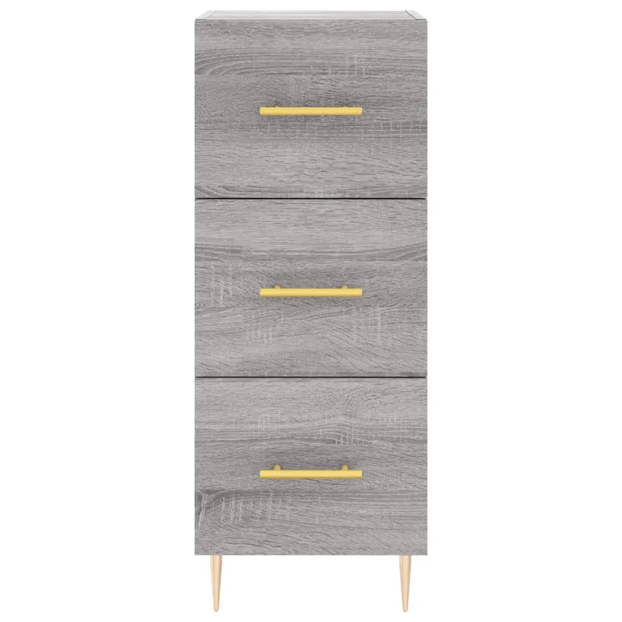 Buffet Sonoma gris 34,5x34x90 cm Bois d'ingénierie - 6