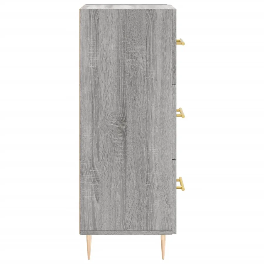 Buffet Sonoma gris 34,5x34x90 cm Bois d'ingénierie - 7