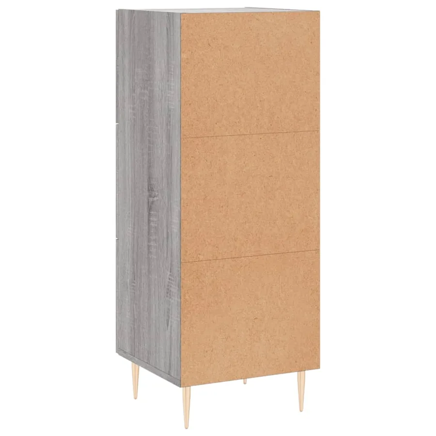 Buffet Sonoma gris 34,5x34x90 cm Bois d'ingénierie - 8