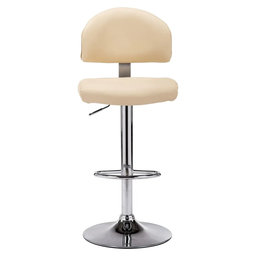 Tabouret de bar Crème Similicuir - 3