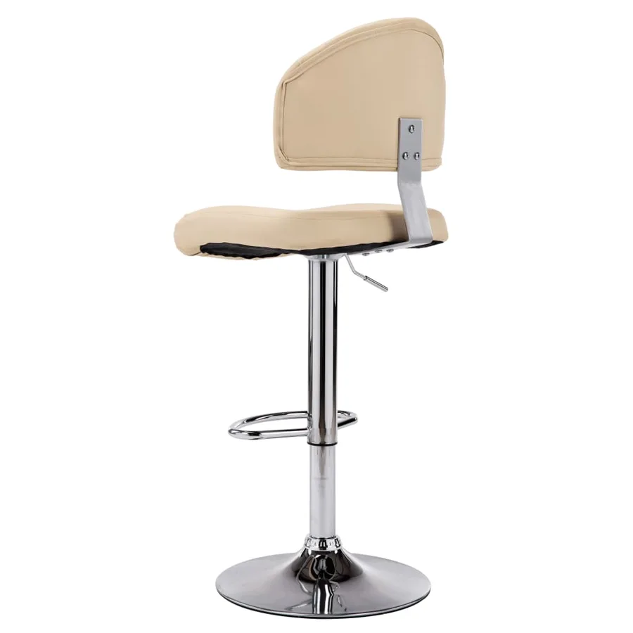 Tabouret de bar Crème Similicuir - 4
