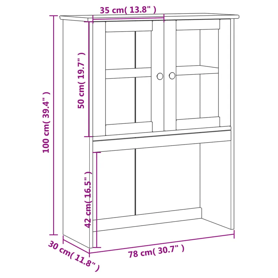 Dessus de commode VIGO 78x30x100 cm bois massif de pin - 9