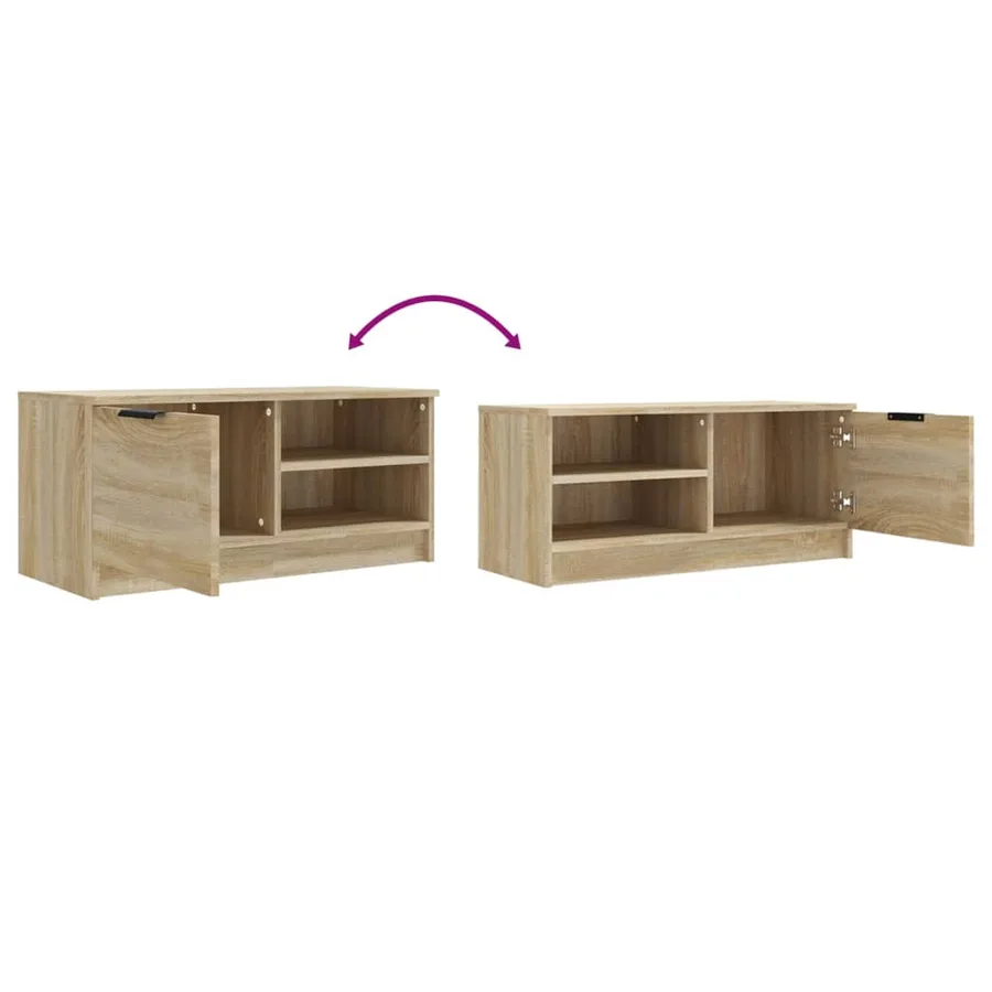 Meubles TV 2 pcs Chêne sonoma 80x35x36,5 cm Bois d'ingénierie - 9