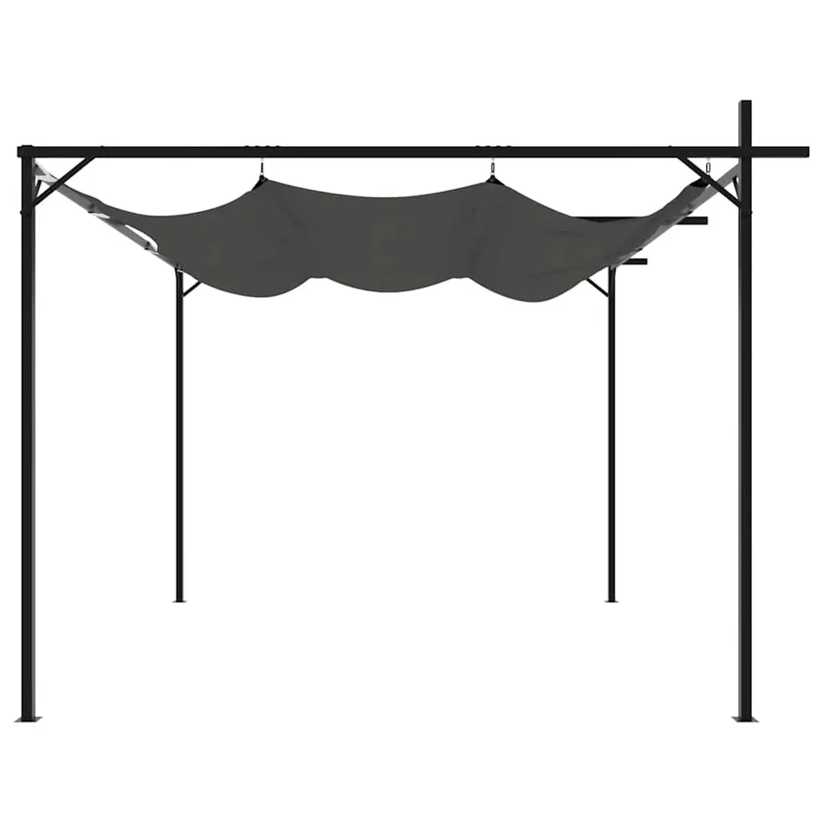 Pergola avec toit rétractable anthracite 295x292x230 cm - 4