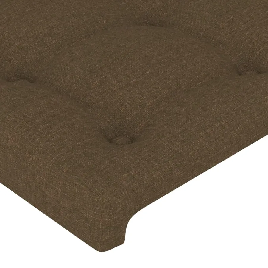 Cadre de lit sans matelas marron foncé tissu - 10