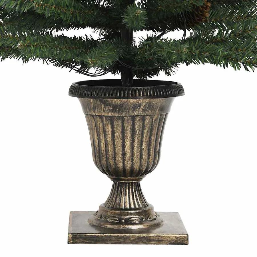 Arbres de Noël artificiels 2 pcs et couronne, guirlande et LED - 5