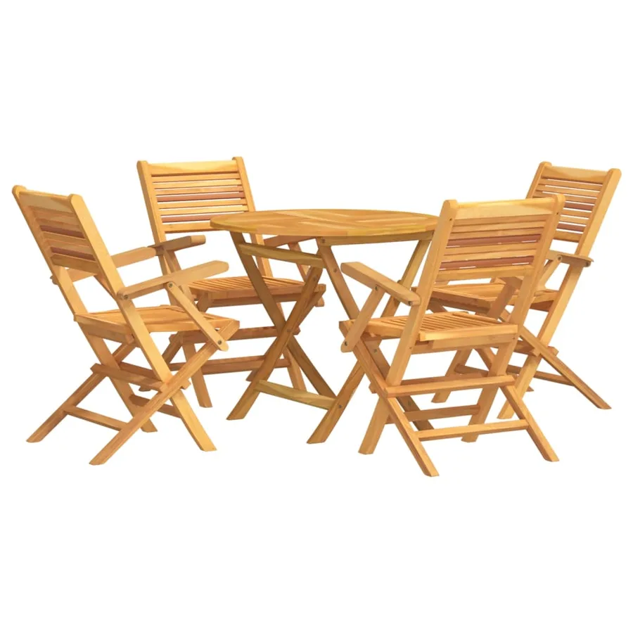 Ensemble à manger de jardin 5 pcs Bois de teck massif - 2