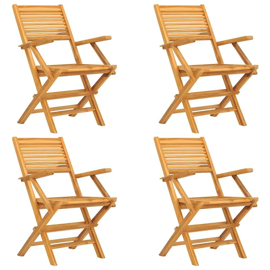Ensemble à manger de jardin 5 pcs Bois de teck massif - 3