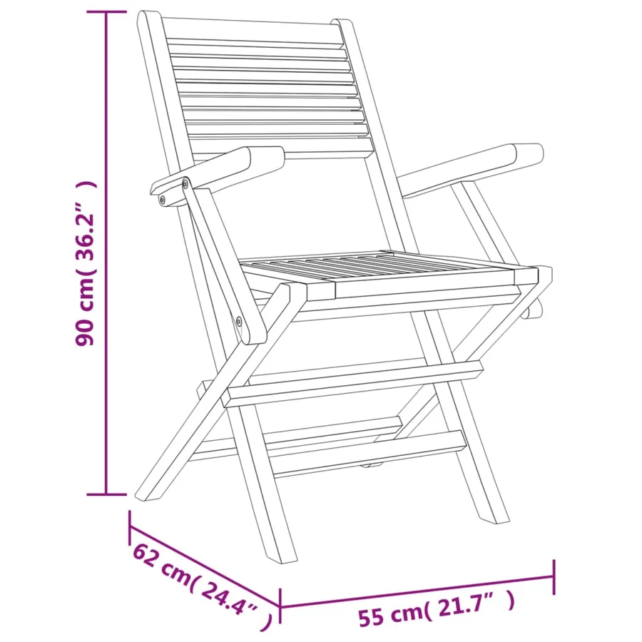 Ensemble à manger de jardin 5 pcs Bois de teck massif - 8