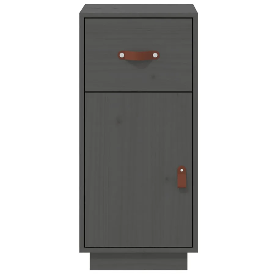 Buffet Gris 34x40x75 cm Bois massif de pin - 6