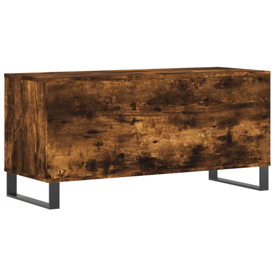 Armoire à disques chêne fumé 100x38x48 cm bois d'ingénierie - 6