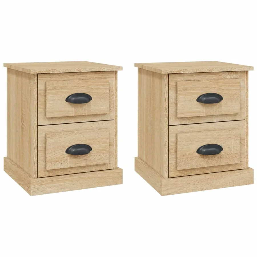 Tables de chevet 2pcs chêne sonoma 39x39x47,5cm bois ingénierie - 2