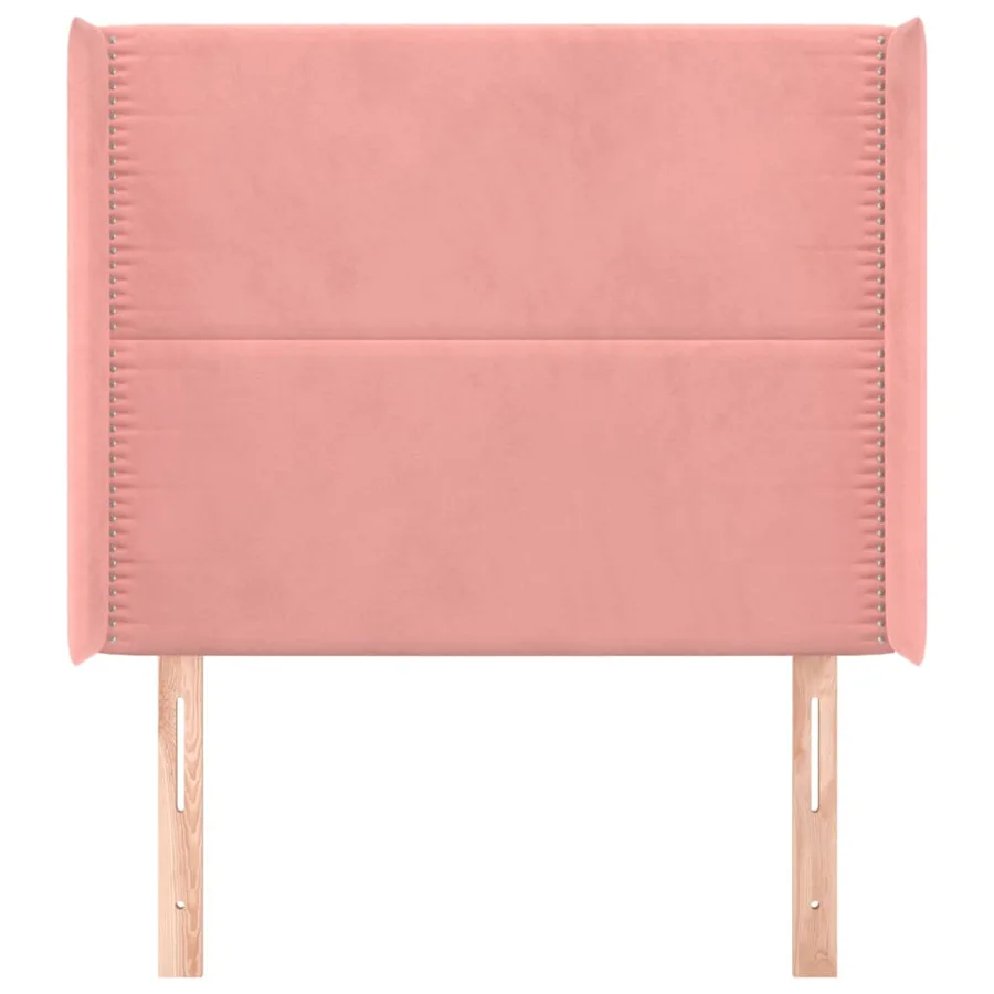 Tête de lit avec oreilles Rose 83x16x118/128 cm Velours - 3