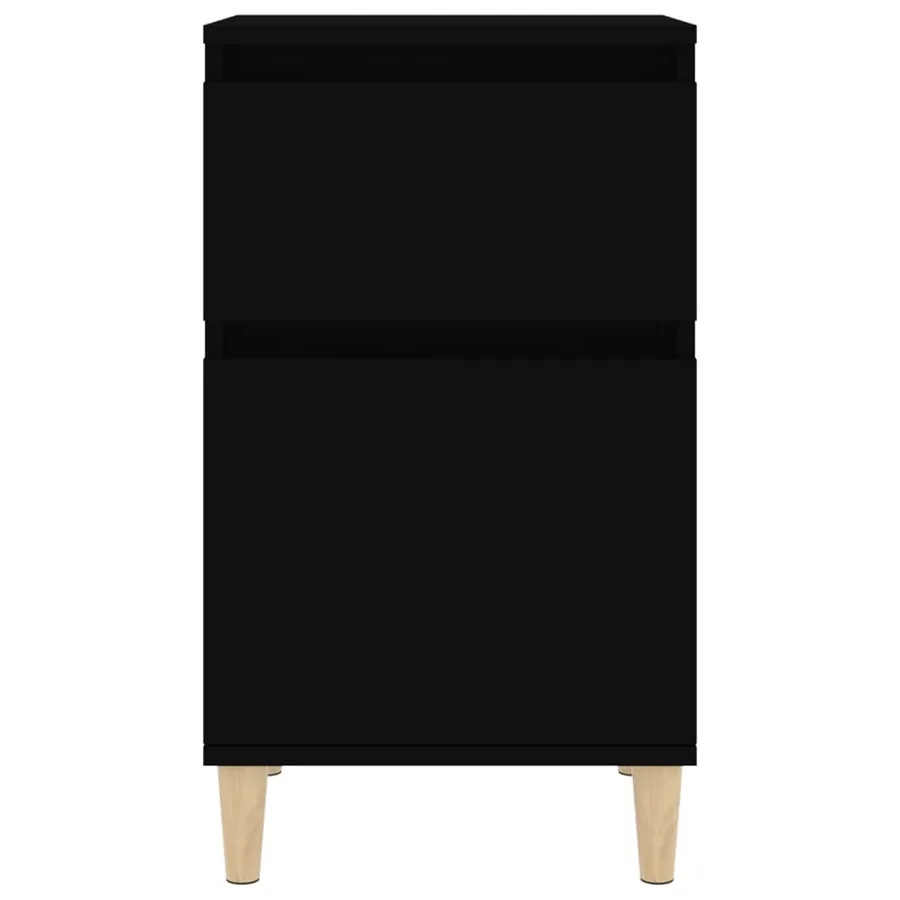 Table de chevet noir 40x35x70 cm - 6