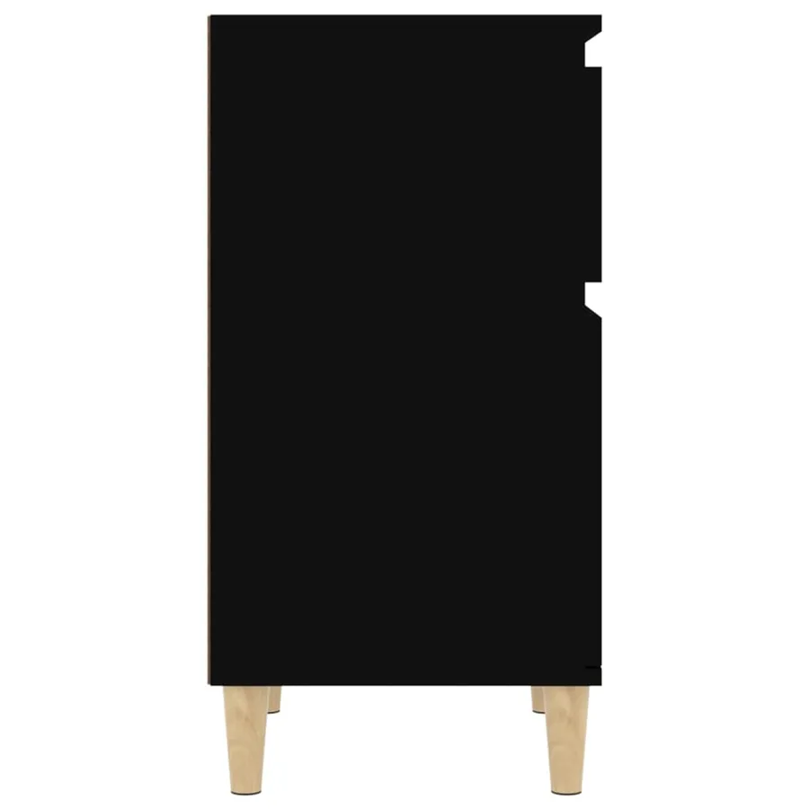 Table de chevet noir 40x35x70 cm - 7