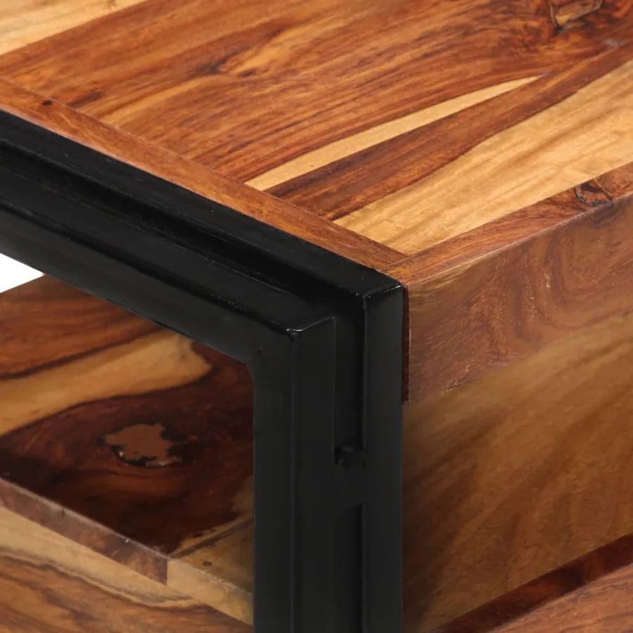 Meuble TV 120x30x40 cm Bois de Sesham solide - 5