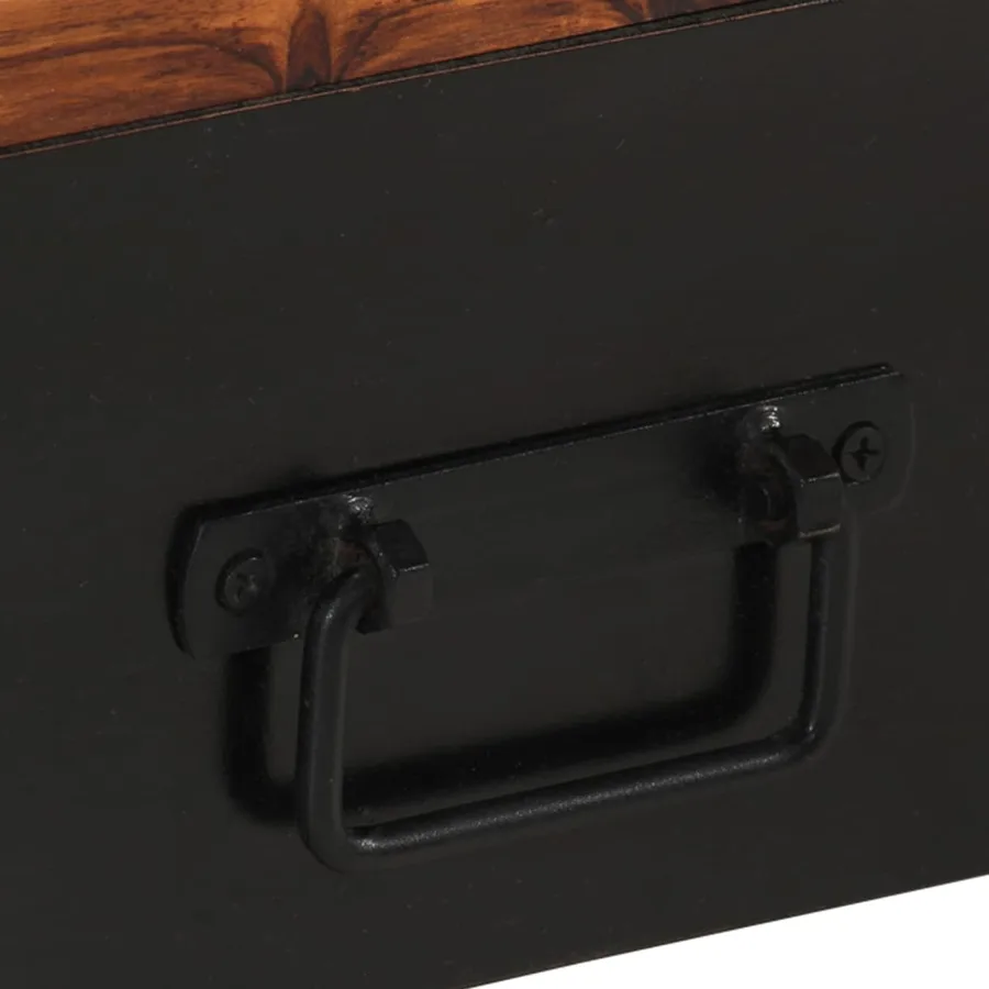 Meuble TV 120x30x40 cm Bois de Sesham solide - 6