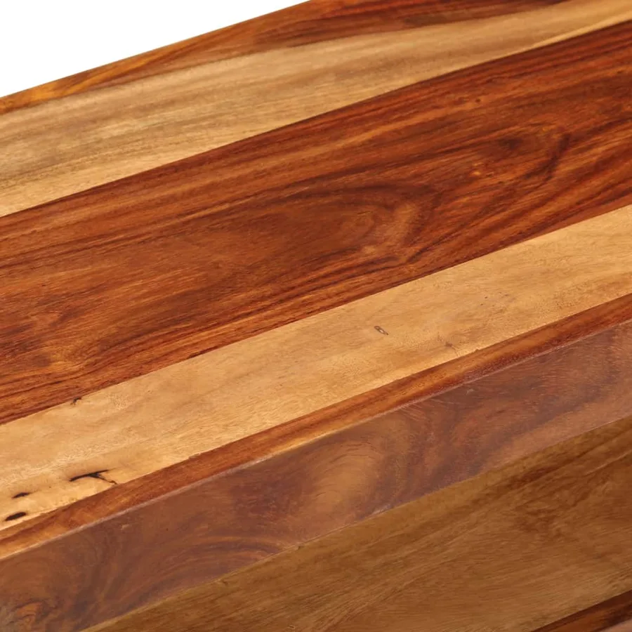 Meuble TV 120x30x40 cm Bois de Sesham solide - 7
