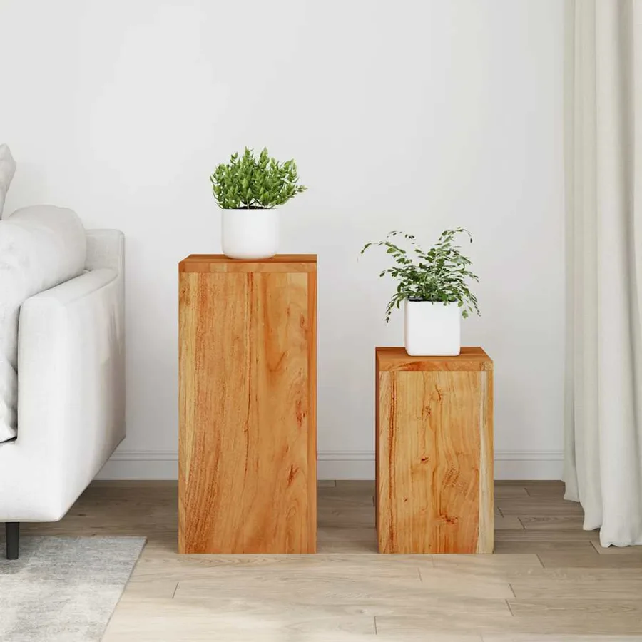 Supports pour plantes 2 pcs bois d'acacia massif - 3
