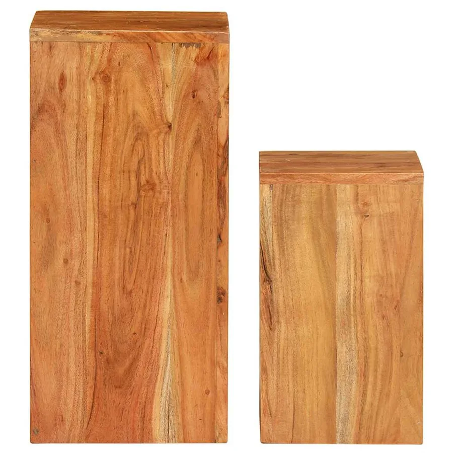 Supports pour plantes 2 pcs bois d'acacia massif - 4