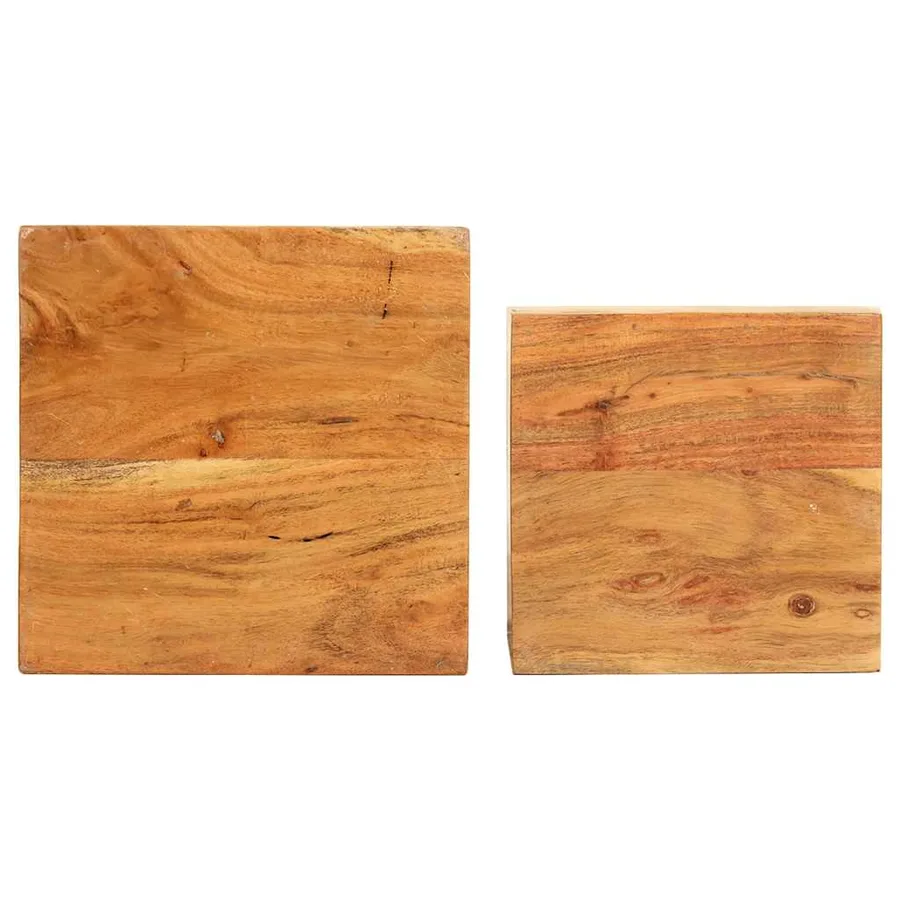 Supports pour plantes 2 pcs bois d'acacia massif - 5