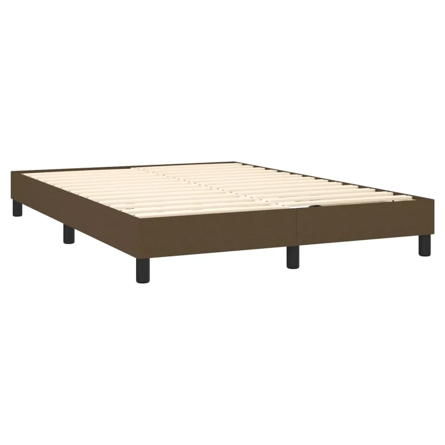 Sommier à lattes de lit avec matelas Marron foncé 140x190 cm - 4