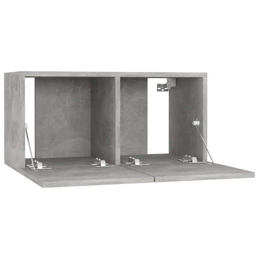 Meubles TV suspendus 2 pcs Gris béton 60x30x30 cm - 6