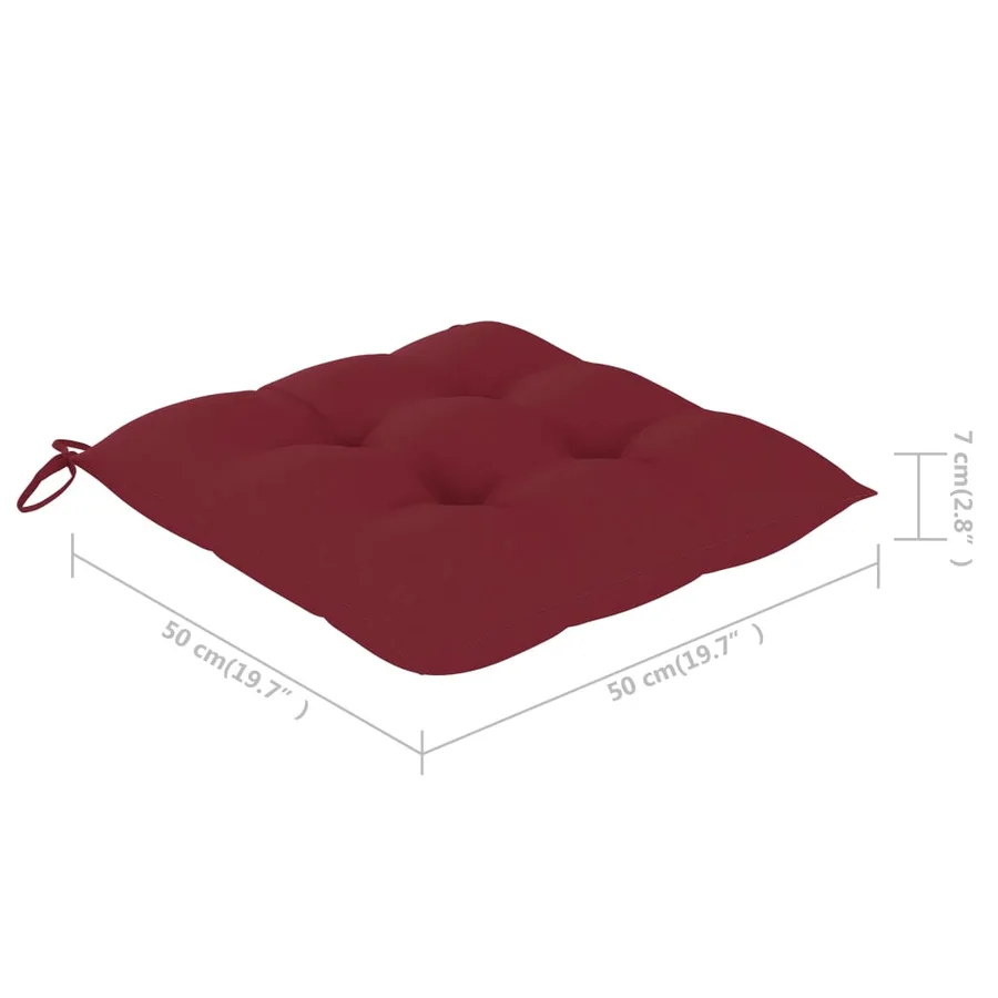Chaises à manger d'extérieur lot de 4 et coussins Acacia massif - 7