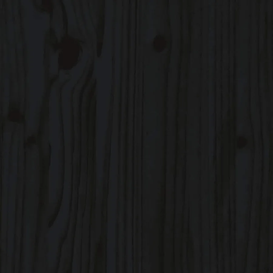 Buffet Noir 60x35x80 cm Bois massif de pin - 9