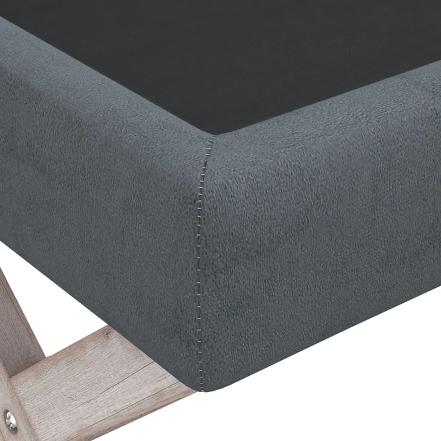 Tabouret de rangement Gris foncé 110x45x49 cm Velours - 5
