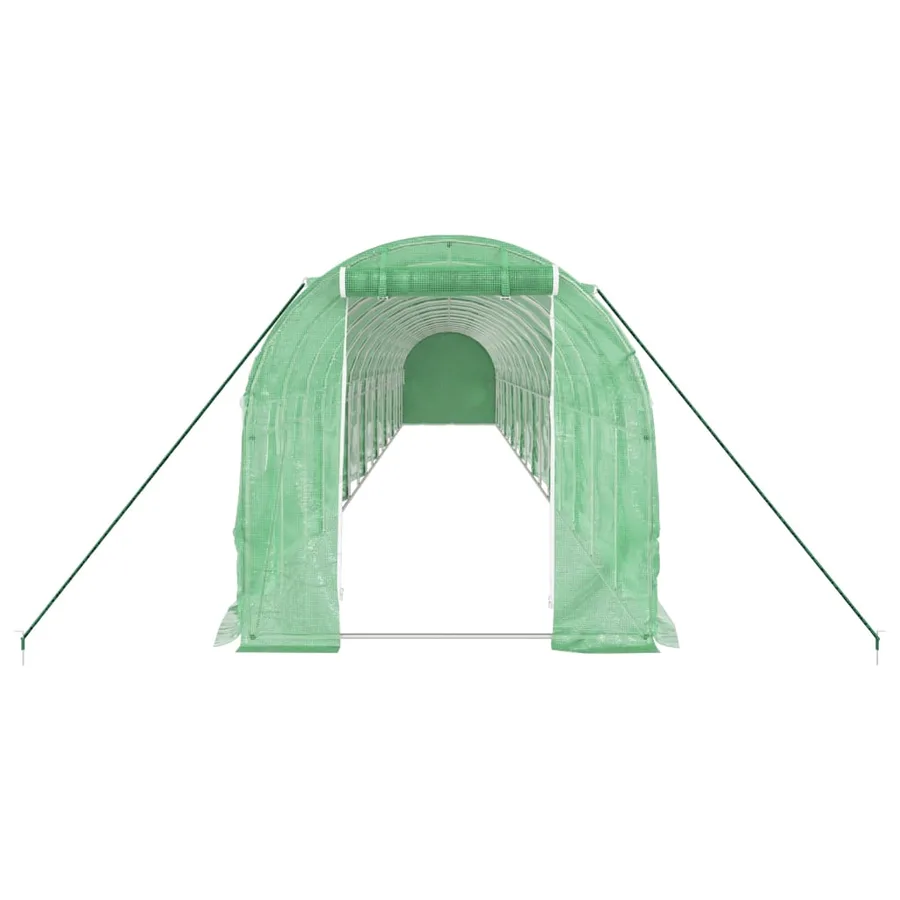 Serre avec cadre en acier vert 32 m² 16x2x2 m - 4