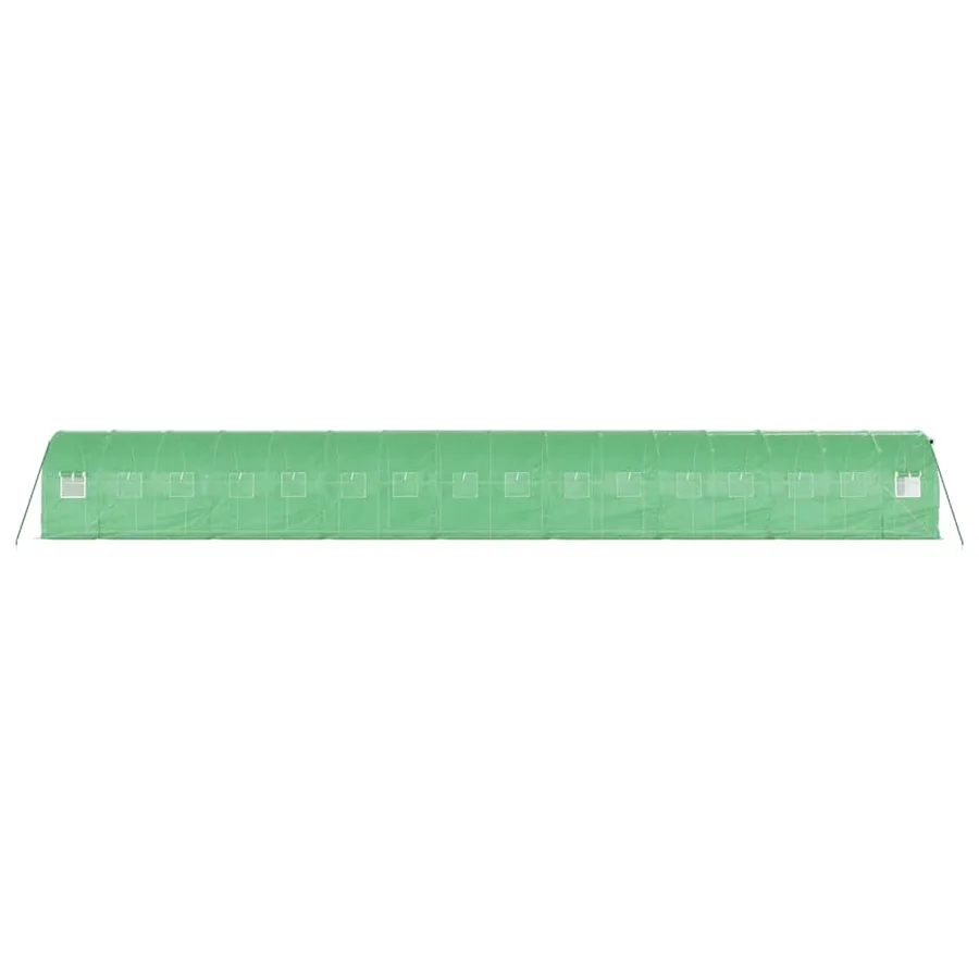 Serre avec cadre en acier vert 32 m² 16x2x2 m - 5