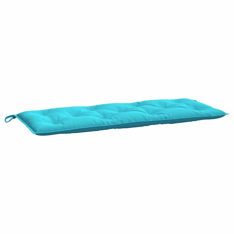 Coussins de banc de jardin lot de 2 turquoise 120x50x7 cm tissu - 5