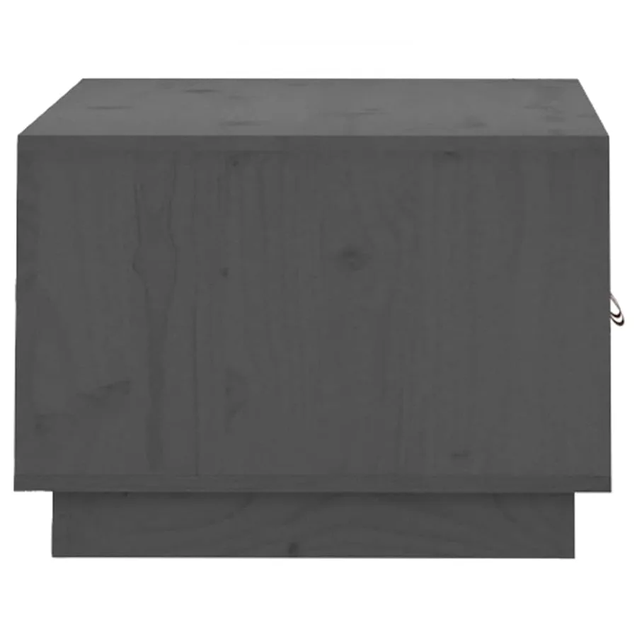 Table basse Gris 80x50x35 cm Bois massif de pin - 8