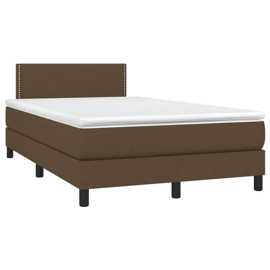 Sommier à lattes de lit avec matelas Marron foncé 120x200 cm - 3