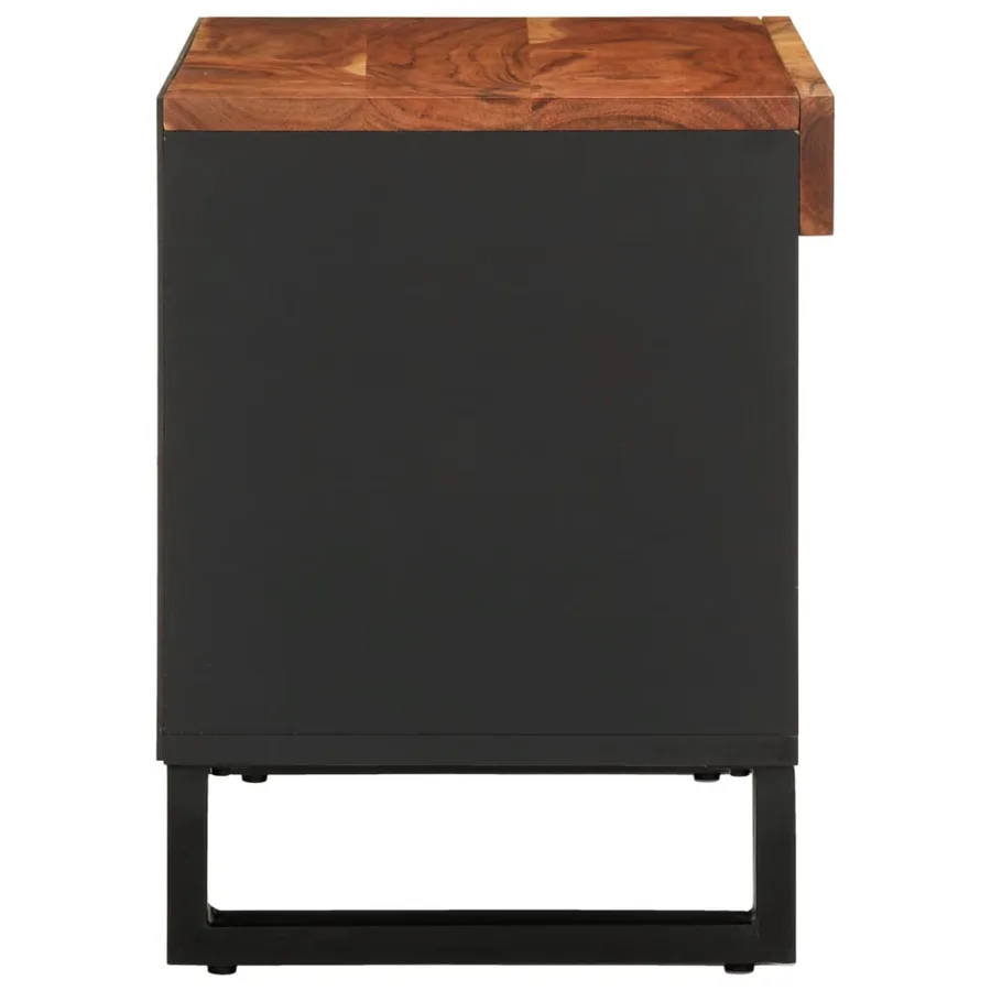 Meuble TV 85x33x43,5 cm bois d'acacia massif - 4